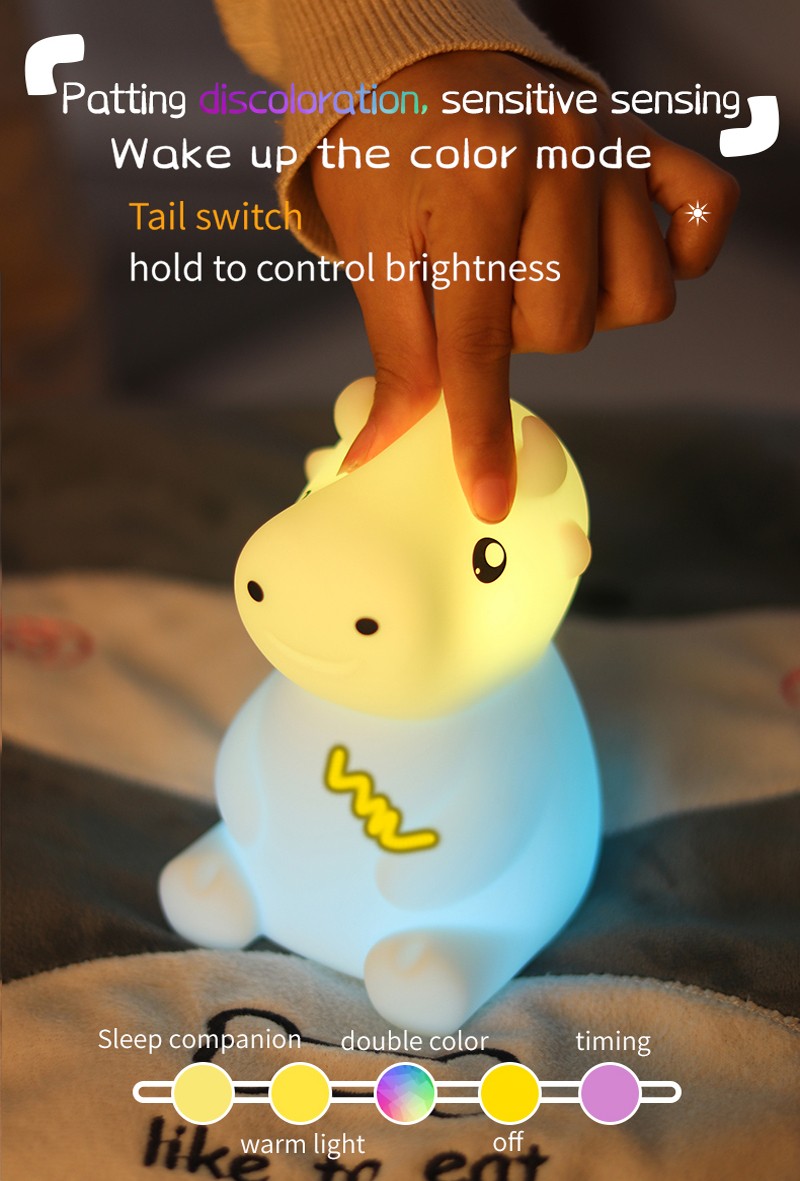 Cute cow silicone night light for kids