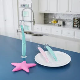 Baby spoons with suction
