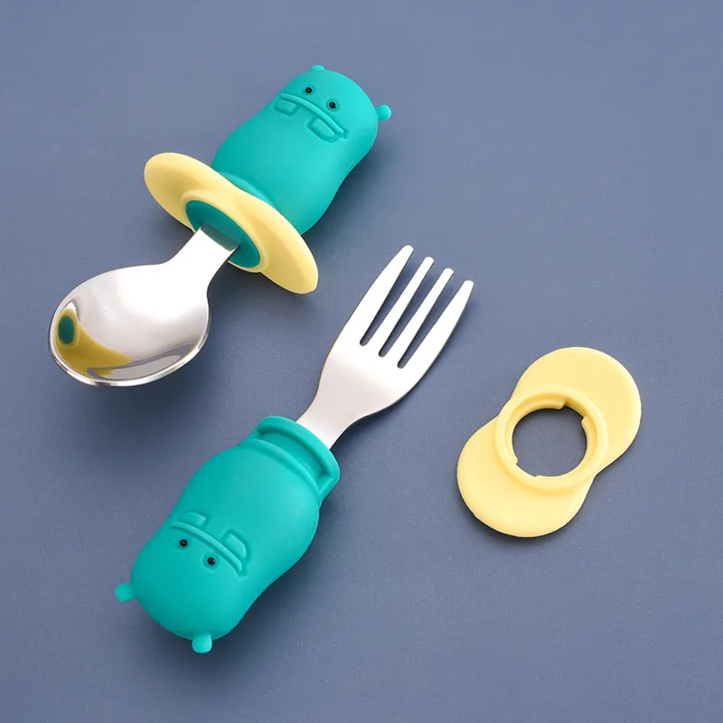 Baby short handle spoon and fork