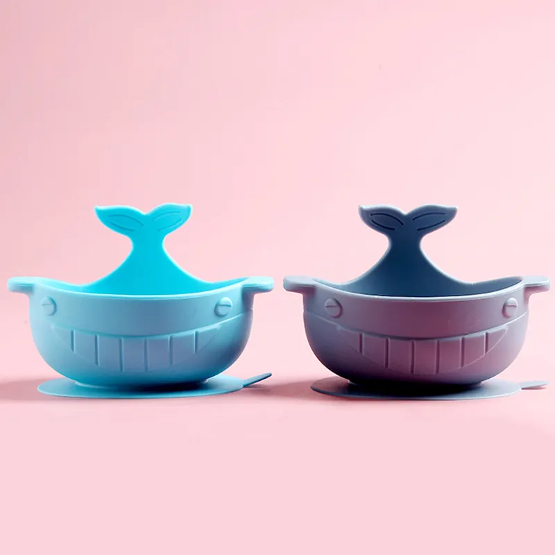 Shark baby bowls with suction