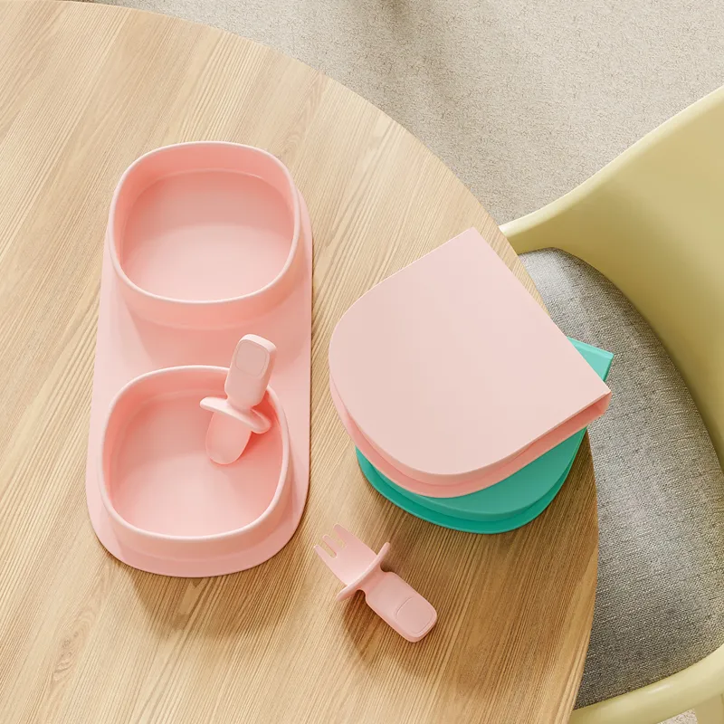 Foldable baby plate