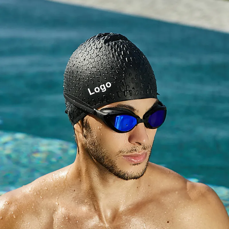 Waterdrop shaped swim hat