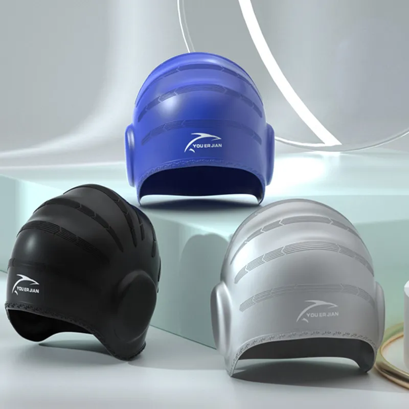 Ear-protective swimming cap